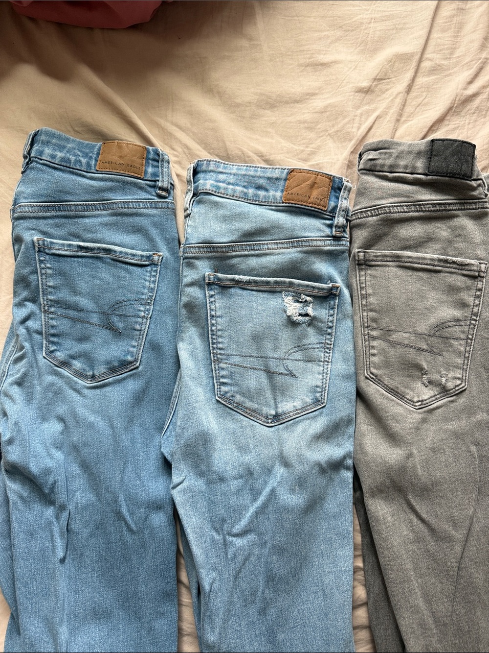 American Eagle Outfitters Women’s Skinny Jeans in Light Blue and Gray - Picture 3 of 12